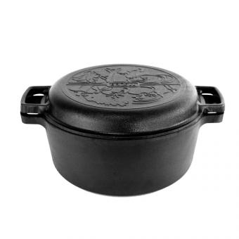 BriZoll cast iron saucepan with lid