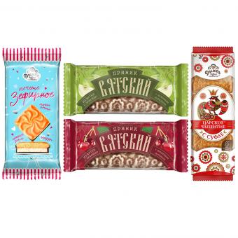 Дымка Мини-сет к чаю: 2 вида пряников и 2 вида печенья, 770 г.