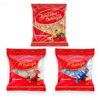 Fondant-Konfekt Set: Lastochka, Romaschki & Vasilki (ges. 630 g)