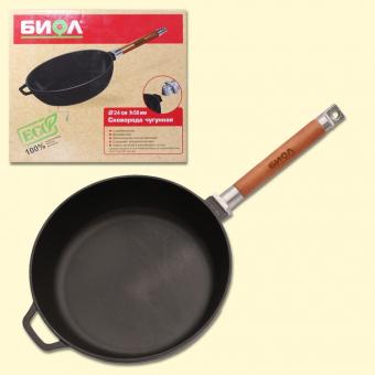 Gusseisen-Bratpfanne "Sotejnik" mit abnehmbarem Griff, für alle Herdarten Ø 24 cm