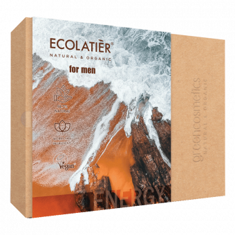 Ecolatier Geschenkset für Männer ENERGY Duschgel 150 ml, Haarshampoo 150ml