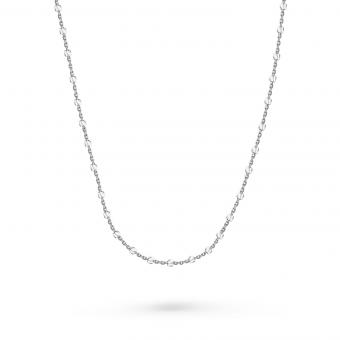 Тонкая цепочка из серебра 925 пробы, ширина около 1 мм, вес в 40 см около 2,32 г.