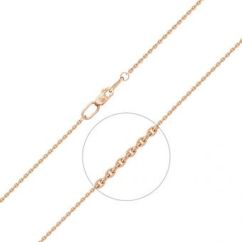 Цепочка, русское красное золото 585 пробы, ширина ≈ 1,5-2 мм, вес в 55 см ≈ 3,31 гр.