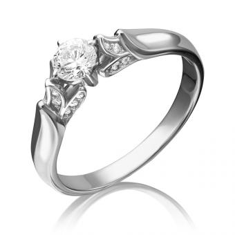 Wunderschöner Damenring aus Weißgold 585 mit Zirkonia - Durchmesser ca. 5 mm