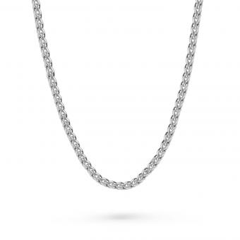 Красивая цепочка из серебра 925 пробы, ширина ≈ 5 мм, вес в 50 см ≈ 40,20 гр.