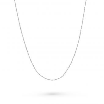 Тонкая цепочка из серебра 925 пробы, ширина ≈ 1 мм, вес в 40 см ≈ 1,15 гр.