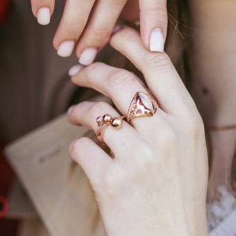 Women's ring, russian red gold 585