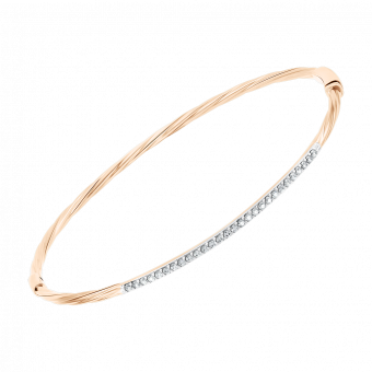 Bracelet in Russian red gold 585 with cubic zirconia