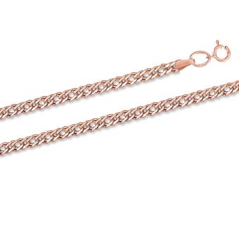 Attractive bracelet or as a chain, red gold 585, type of weaving - double carapace, width approx. 3 mm, weight in 45 cm approx. 3.02 g.