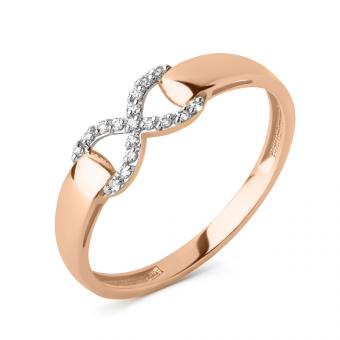 Damenring aus Rotgold 585, mit Zirkonia, Breite ca. 3-6 mm