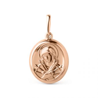 Pendant, russian red gold 585, height approx. 25 mm