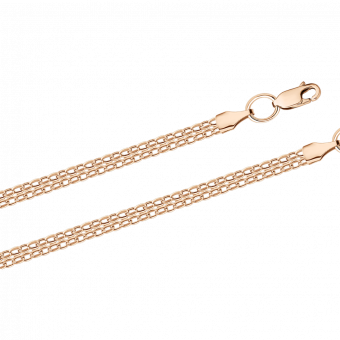 Goldkette aus Rotgold 585, Breite ca. 3 mm