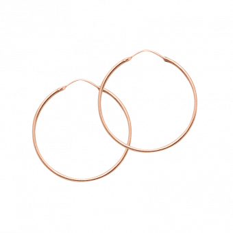 Hoop earrings, russian red gold 585, diameter approx. 17 mm