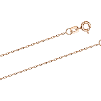 Gold chain, russian red gold 585, width approx. 1 mm
