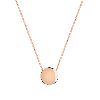 Collier mit Anhänger, Russisches Rotgold 585, Anhänger - Durchmesser ca. 8 mm, Kettenlänge ca. 40 cm, 45 cm