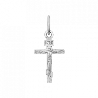 Attraktiver Anhänger Kreuz, Silber 925, mit Gravur, Höhe ca. 21 mm