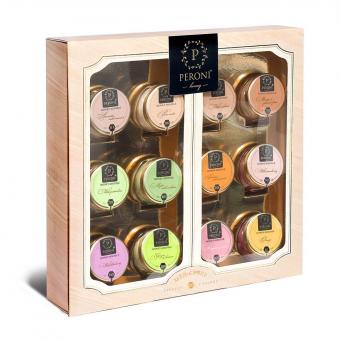 PERONI Honey-Set: Collection of flavors 12x30g | Cremehonig | Honigsoufflé | Soufflé | Honig | Honey | Edel | Feinkost