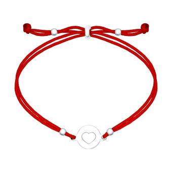 Sokolov Браслет из красной нити и серебра 925 пробы