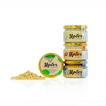 Набор пасты из арахиса, ядра кедрового ореха, семян кунжута и льна (800 г)