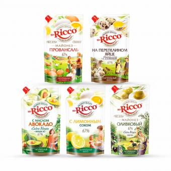 Mr. Ricco Mayonnaise Genuss-Set – 5 Sorten mit Ölen, Ei & Zitrone, 5x375 g