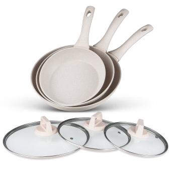 BEM pan set with glass lids - 3 pieces (20, 24, 28 cm)