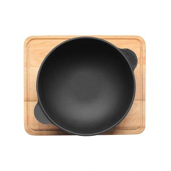 BriZoll serving wok made of high-quality cast iron, Ø 18 cm, H-6 cm