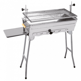 Zusammenklappbarer und tragbarer Holzkohlegrill aus Edelstahl