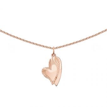 Sokolov set in gold plated 925 silver: heart pendant and necklace