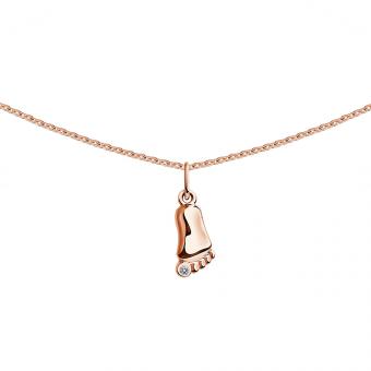 Sokolov комплект из позолоченного серебра 925: подвеска-детская ножка + цепочка 