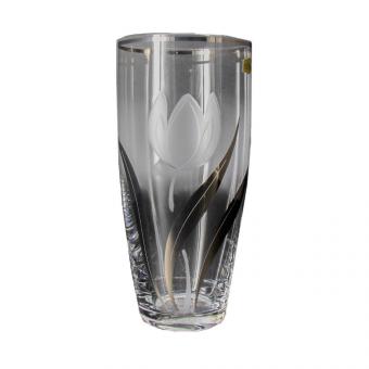 Bohemia Crystal Vase Tulpe mit Silber, 250 mm