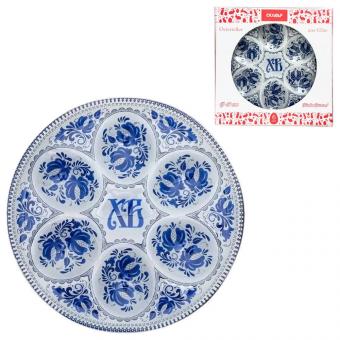 Пасхальная тарелка "Христос Воскресе" для 6 яиц, 18 x 18 см, из стекла