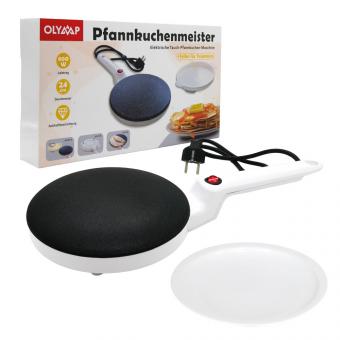 Olymp Elektrischer Pfannkuchen-Maker, Ø 24 cm, 800W, 24 x 43,5 x 6,5 cm