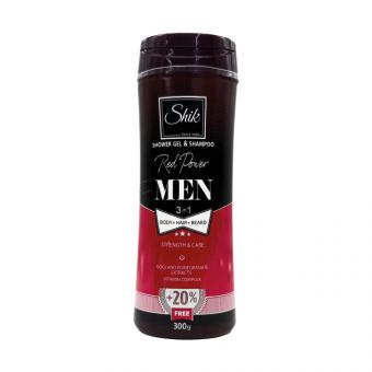 SHIK Men Men's Gel Shampoo 3-in-1 Red Power, 250 ml