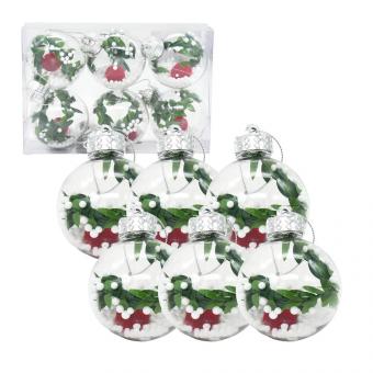 Weihnachtskugeln, Ø 6 cm, (6er-Set)