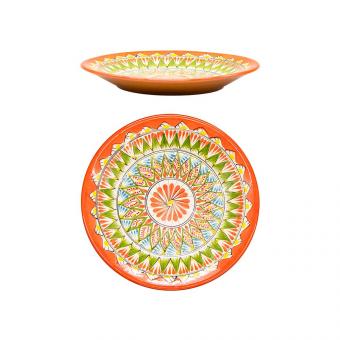 Lagan Mechrob made of ceramic, handmade, orange, Ø 28 cm