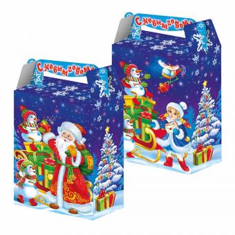 Faltbare Karton-Geschenkbox Weihnachtsverpackung für 1000 g Süßwaren