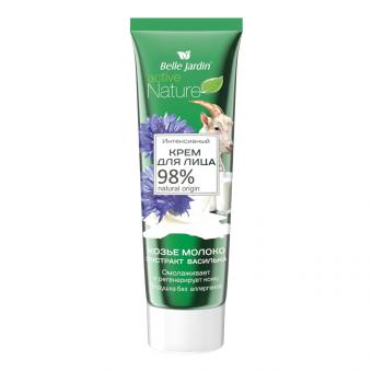 Belle Jardin Омолаживающий крем для лица с козьим молоком и экстрактом василька, 85 мл