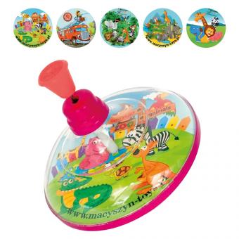Lux fairytale plastic spinning top, transparent