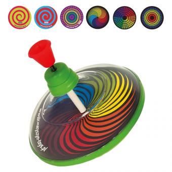 Lux spiral plastic spinning top, transparent