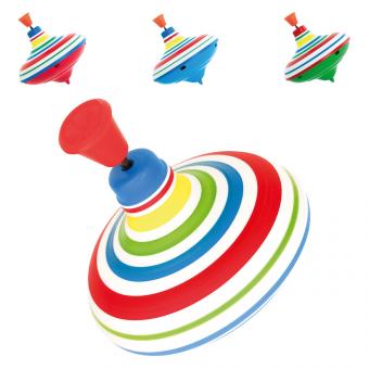 Lux rainbow plastic spinning top