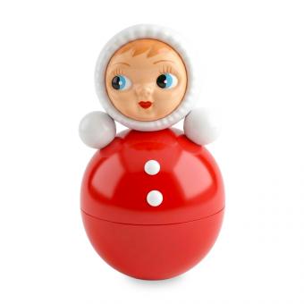 Musical stand-up doll, red, 15 cm