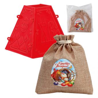 Pasotschniza ХВ mold, 4 plastic boards, with textile gift bag, up to 450g
