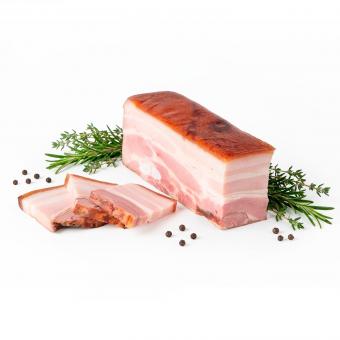 Lackmann Schweinebauch schwarzgeräuchert -"Solonina Tschjornyj Kaban", ca. 280 g