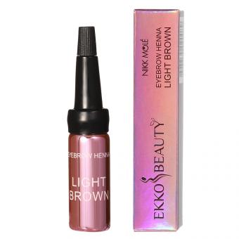 EkkoBeauty Хна для бровей LIGHT BROWN, 10 г