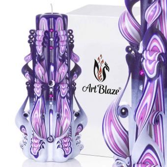 Декоративная свеча Art Blaze "Лиловый закат", 21 см