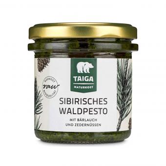 Siberian forest pesto with wild garlic and cedar nuts, organic, raw, 165 ml