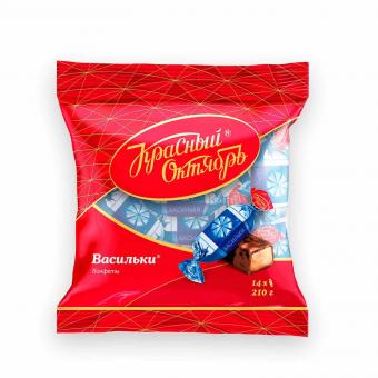 Fondant-Konfekt "Vasilki" mit Milchgeschmack, umhüllt von Schokolade, 210g