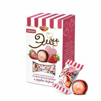 Glasiertes Waffelkonfekt "Elen" - Erdbeergeschmack, 98g