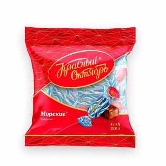 Конфеты "Морские" с шоколадной начинкой и ромовым ароматом, 210 г (алкогольные)