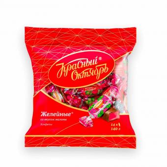 Конфеты желейные со вкусом малины в шоколадной глазури, 210 г